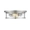 Z-Lite Savannah 2 Light Flush Mount, Brushed Nickel & Clear 462F14-BN - alternate 1